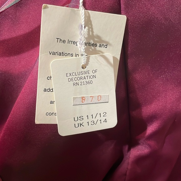 3 Piece Plum Red Formal Dress - Picture 6 of 6